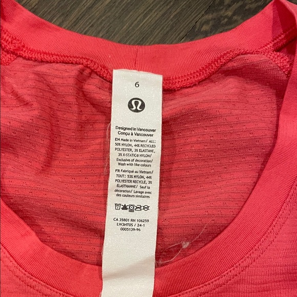 Lululemon Athletica Glaze Pink Swiftly Tech Long Sleeve Shirt 2.0 Hip Length - Picture 4 of 5